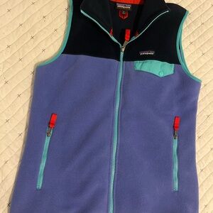 Patagonia Multicolor snap T women’s synchilla Fleece Vest size medium